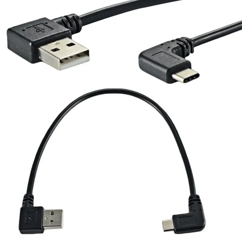 

Двойной угловой разъем USB Type-C с внешним аккумулятором 25 см