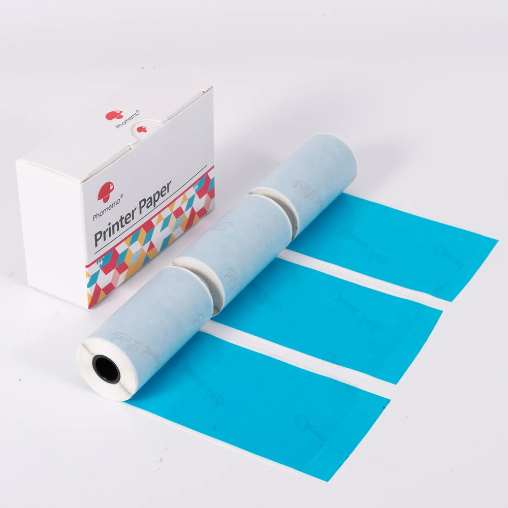 Thermal Paper Phomemo Original Adheisve Sticker Photo Papel Autoadhesivo Colorful Transparent for M02 M02S M02Pro Photo Printer