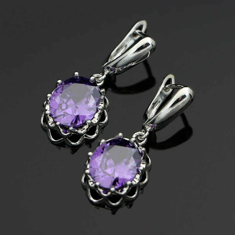Women Fashion Cubic Zirconia Stone Mosaic Earrings Handmade Silver 925 Dangle Stone Earrings for Women Wedding Dropshipping