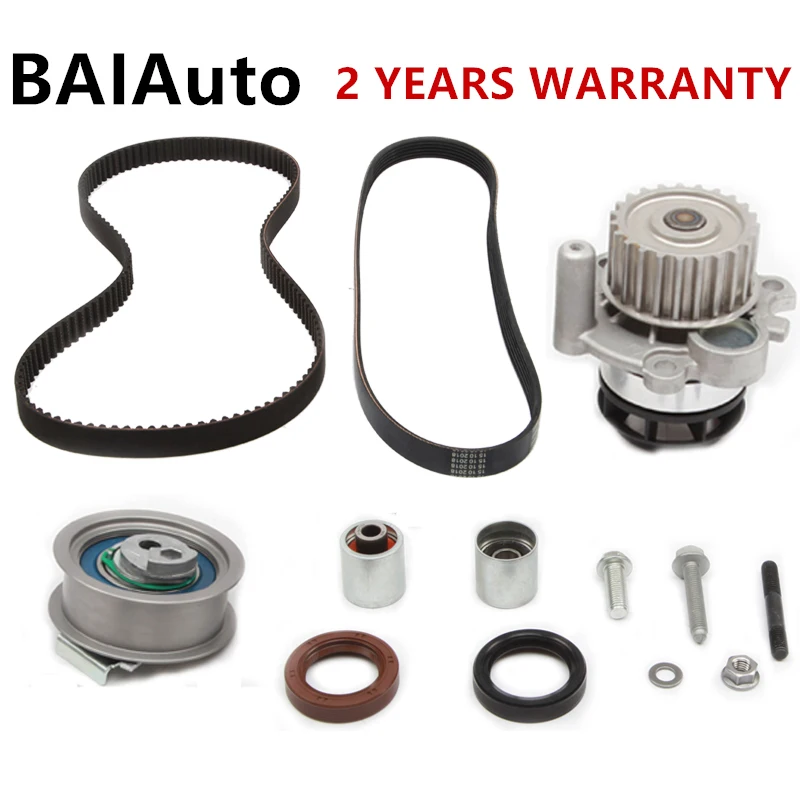 2.0T Engine Water Pump Belt Tensioner Shaft Seal Kit Set For Audi A4 A6 TT VW Golf Passat Jetta 06D109119B 06D109243C 06F198119B