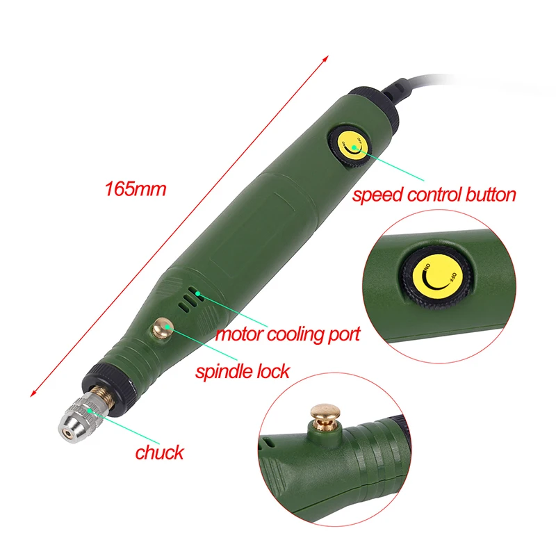 Variable Speed Rotary Tool Electric Tools 5000~18000rpm Mini Drill position for Dremel Rotary Tools mini grinding machine