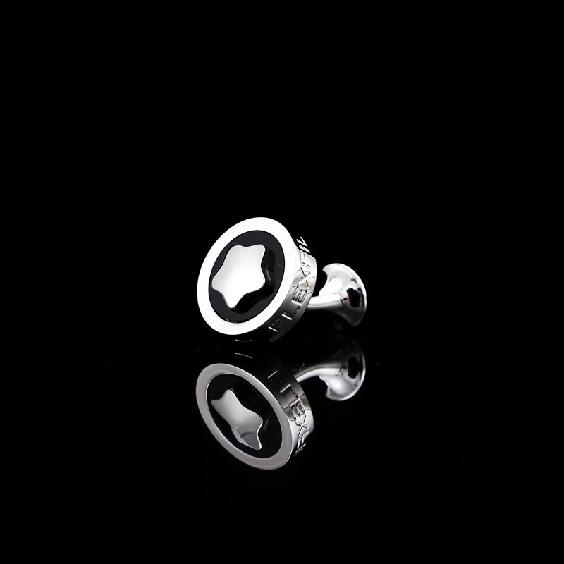 FLEXFIL Luxus-Hemdmanschettenknöpfe für Herren, Marken-Manschettenknöpfe, Gemelos, hochwertige runde Manschettenknöpfe für Hochzeiten, Schmuck – Detail 4