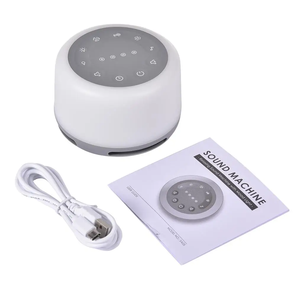 White Noise Machine USB Rechargeable Timed Shutdown Sleep Sound Machine For Sleeping & Relaxation for Baby Adult Office Travel
