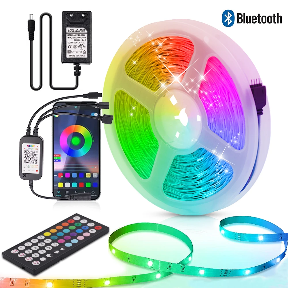 

Светодиодная RGB-лента, 12 В, 5050, Bluetooth, 5/10/20/30 м