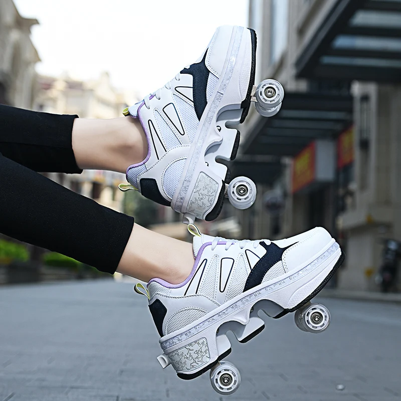 Roller Skate Shoes For Women Girls With 4 Wheels Sneakers Children Summer Sports Female Fashion Casual Kids Games Skating Boots