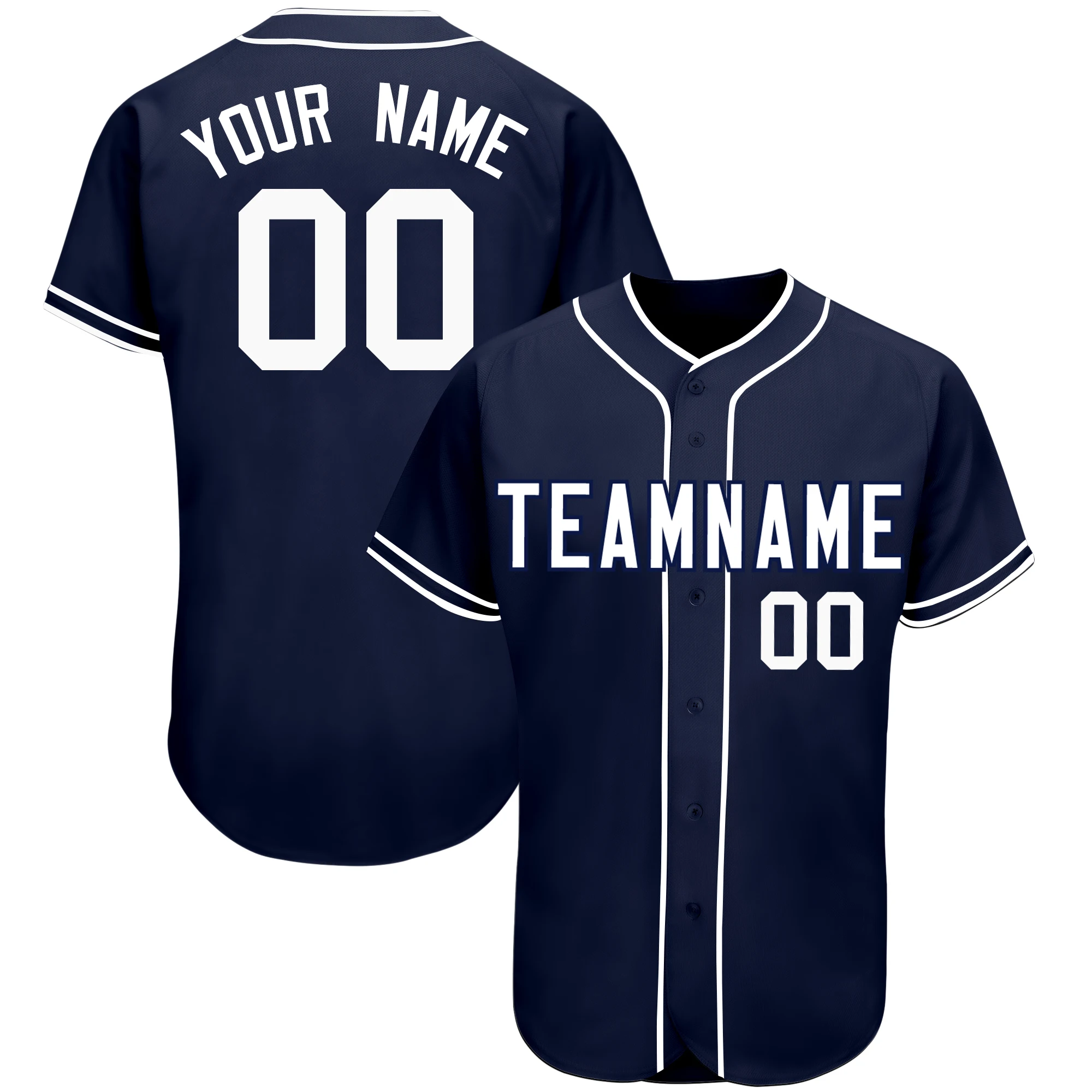 High Quality Custom Baseball Jersey Casual Cardigan Baseball Shirt Printed Team Name Number Softball Uniform for Adults/Kids/Men