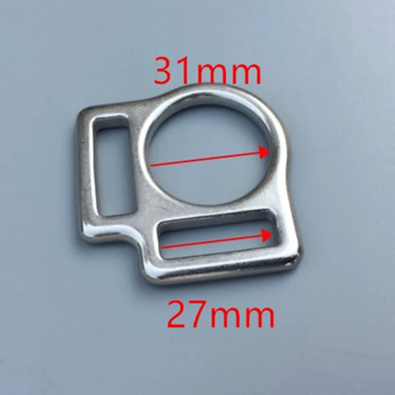 10pcs Stainless Steel Buckles Halter Square Metal Buckle 2-Slots 27mm 20mm