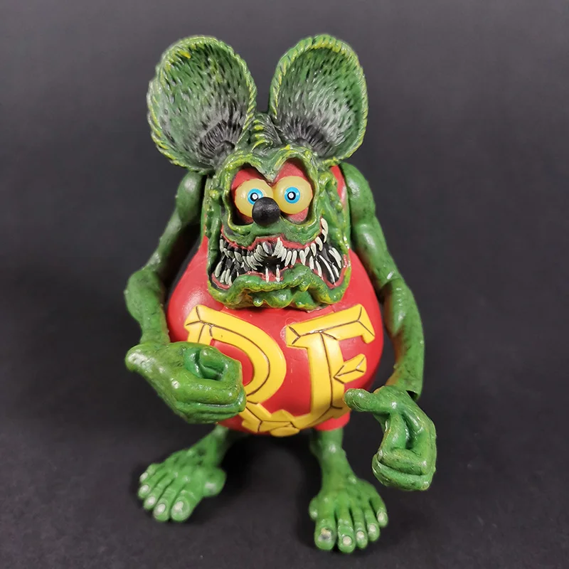 12cm 5Styles Rat Fink Action Figures Joints Movable Ed Roth Ratfink Mouse PVC Collectible Model Toy Gifts for kids