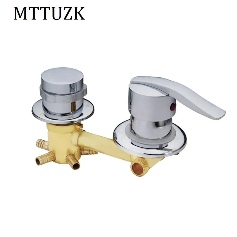 MTTUZK wall mounted 2/3/4/5 Ways water outlet brass shower tap screw or intubation Copper shower cabin shower room mixing valve