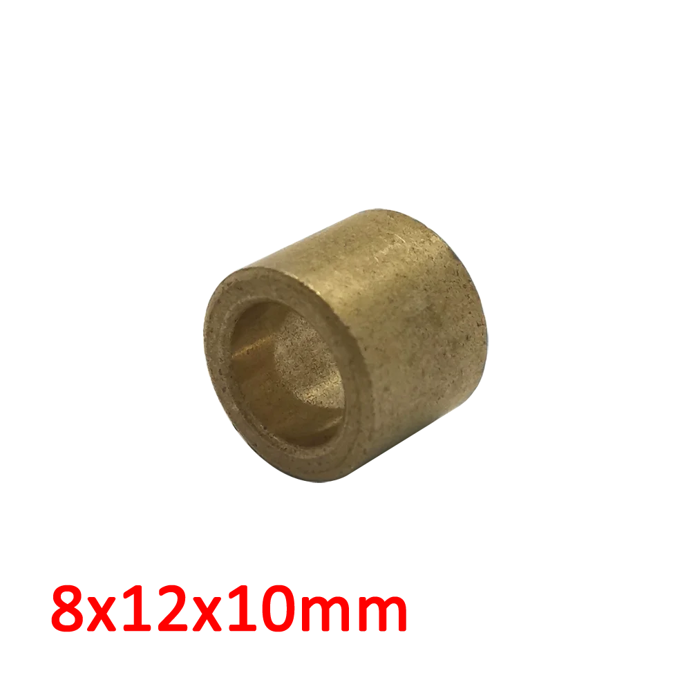 8x12x10mm Brass 8mm Rod Shaft Slide Bearing Bush Machine Bronze Self-lubricating Oil Sintered Linear Motor Bushing