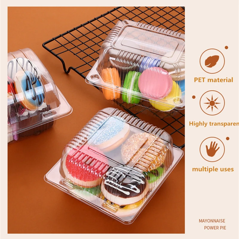 StoBag 50pcs Fruit Bread Box Transparent Fruit And Vegetable Box Strawberry Cherry Fruit Packing Box Pet Plastic Box For Party