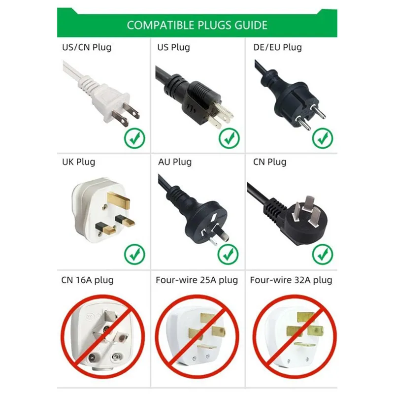 Adapter wtyczki EU uniwersalny 16A konwerterem ue 2 okrągłe gniazdo kołkowe AU wielka brytania CN usa do ue gniazdo ścienne AC 250V Adapter podróżny