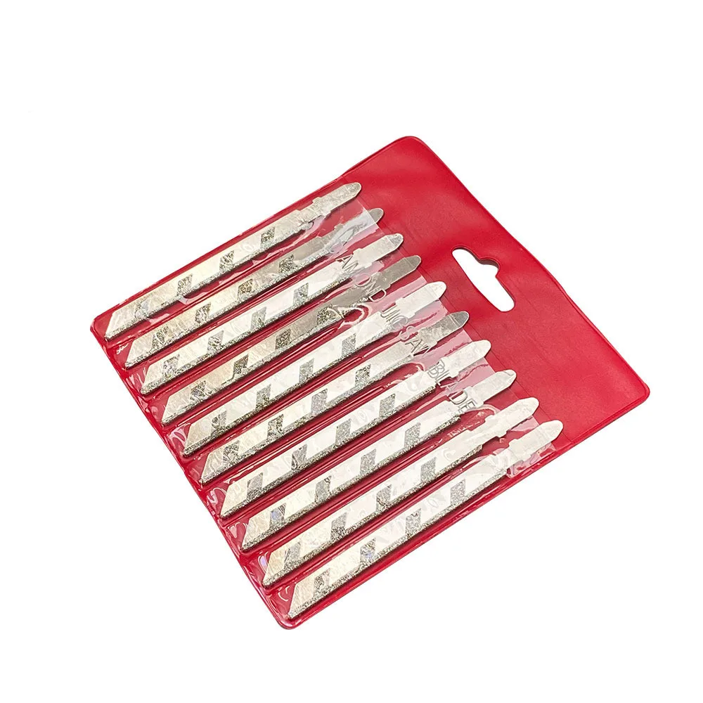 10pcs 100mm 4 ''Diamond Jig Saw lame bordo laterale con gambo a T per taglio granito piastrellatura in muratura