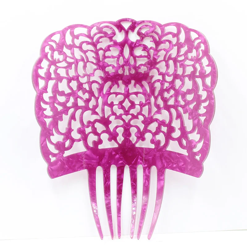 Acetic acid plate wedding hair accessories holiday party lady headdress colorful hair combs