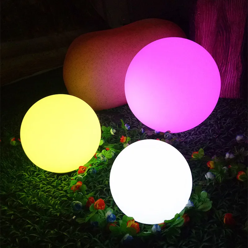 

LED Outdoor Garden Landscape Light Rechargeable Remote Control RGB Waterproof LED Swimming Pool Floating Ball Lawn Lamps Pathway