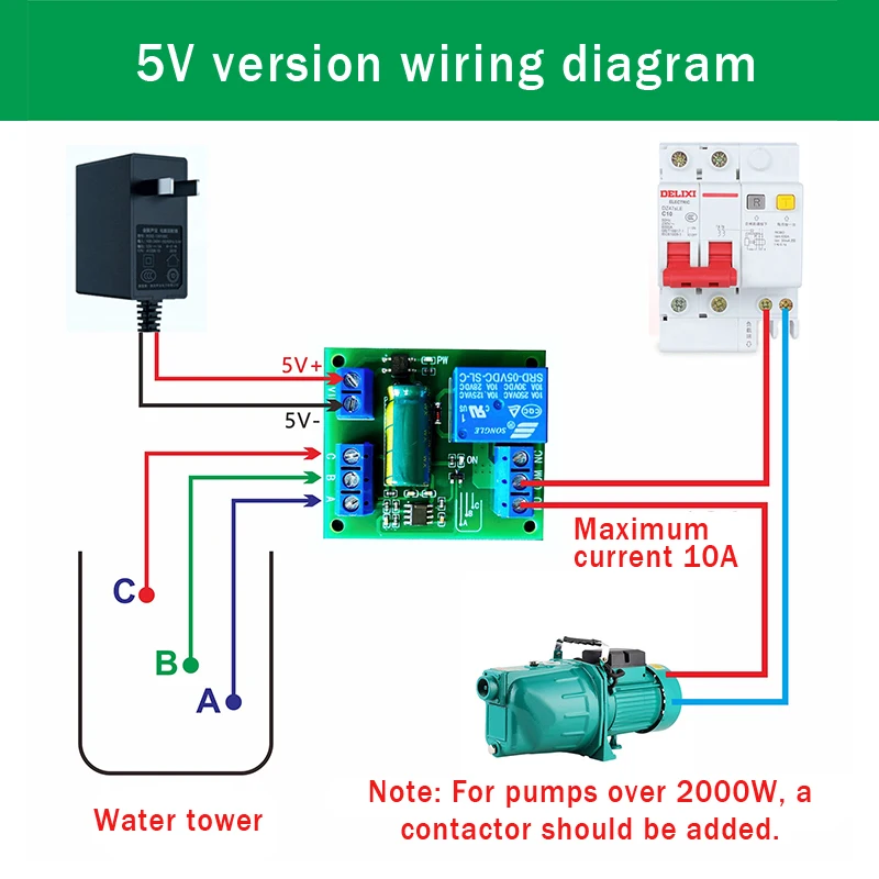 วาล์วควบคุมระดับน้ำอัจฉริยะลูกลอยแท๊งค์เติมน้ำอัตโนมัติสำหรับแท้งน้ำห้องน้ำชักโครกบ่อปลาปั้มน้ำมันโมดูลสวิทช์ถังน้ำระดับของเหลวอัตโนมัติอุปกรณ์สูบน้ำ