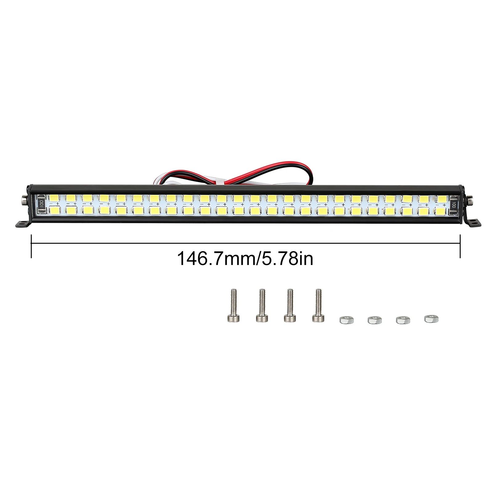 INJORA Helle Lichtleiste 17/52/102/147 mm für 1/10 RC Crawler Car Axial SCX10 90046 TRX-4 TAMIYA CC01 D90 Redcat