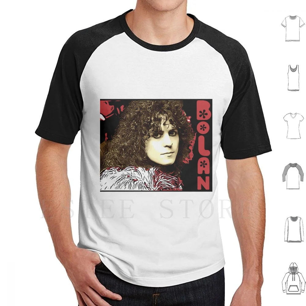 Bolan T Shirt Cotton Men DIY Print Bolan Marc Bolan T Rex Trex T Rextasy Trextasy Glam Glam Seventies 70s 1970s Vinyl Records