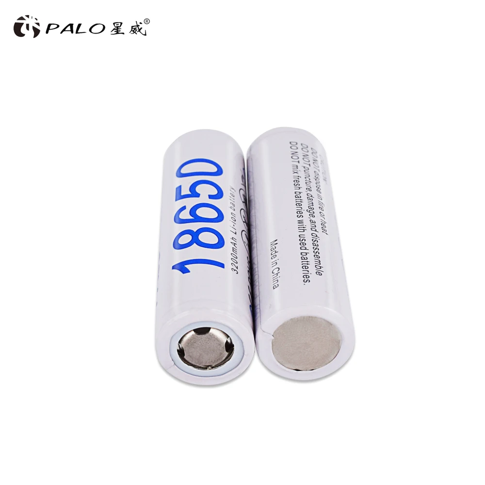 PALO 3-8pcs 18650 Lithium Rechargeable Battery 3200mAh 18650 Li-ion Batteries for Panasonic Flashlight electronic cigarettes