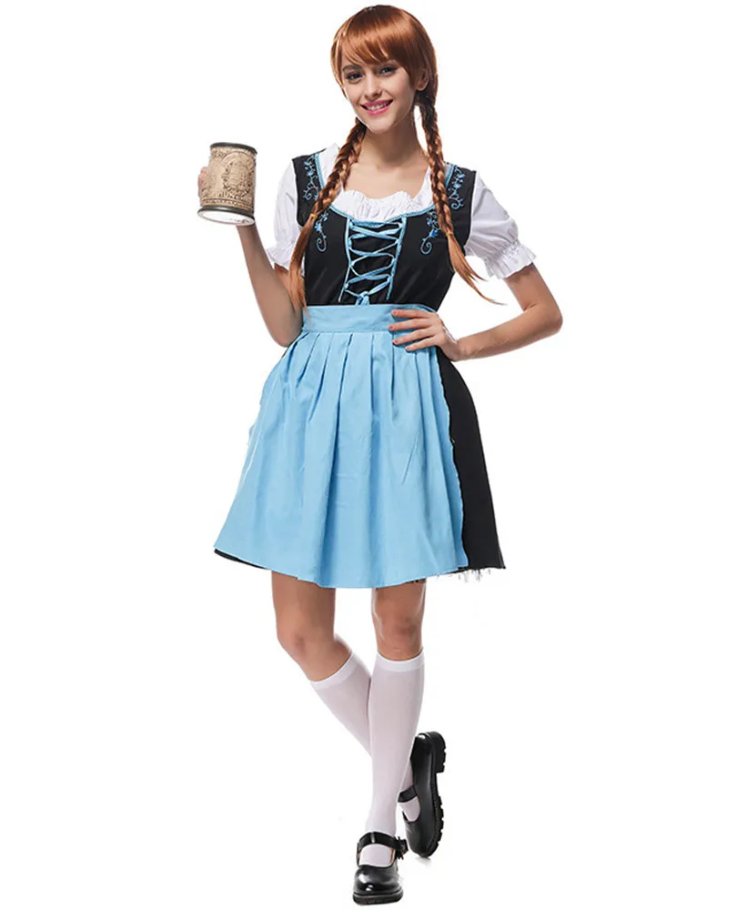 

NEW Adult Ladies Germany Oktoberfest Costumes Disfraces Bar Waitress Beer Maid Cosplay Halloween Cosplay Beer Festival Dress