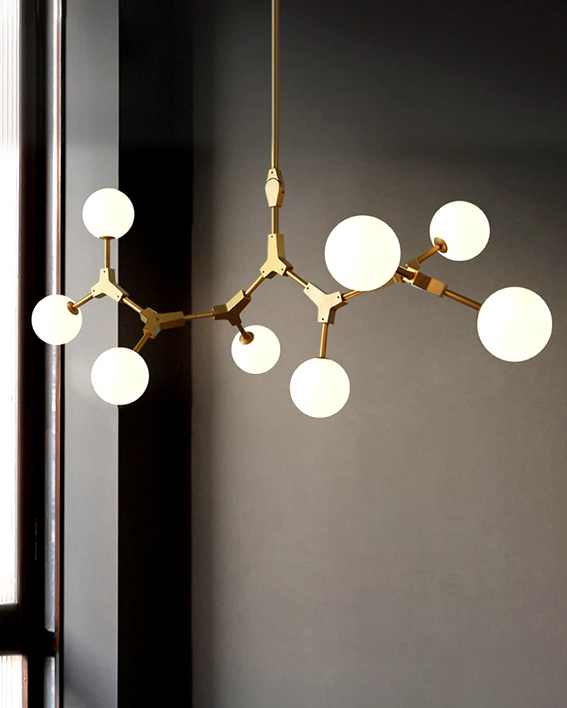 

Modern Nordic Molecular Chandelier Living Room Decor Ceiling Chandeliers Dining Hanging Lights Kitchen Island Luminaires