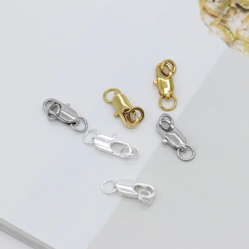 20pcs/lot Swivel Clasp With Open Jump Ring Necklace Bracelet Lobster Clasp Hooks For DIY Jewelry Making Supplies Accessories