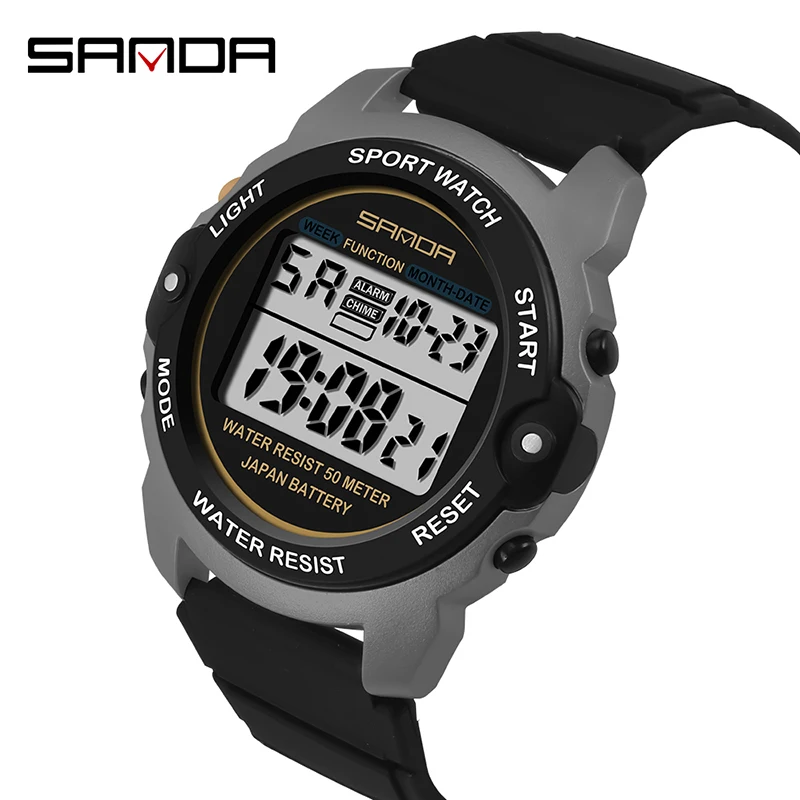 Fashion 2020 Sanda Top Brand Masculino Sports Watches Men Electronic Digital Display Retro Style Clock Relogio Male Reloj Hombre