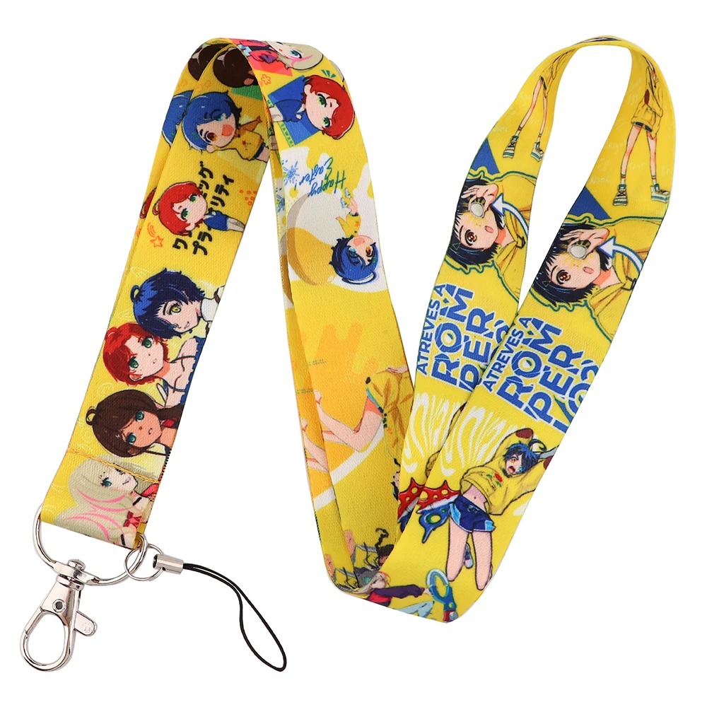 Flyingbee Japanese Anime Characters ID Card Holder Bus Card Holder Staff Card Lanyard For Keys Phone DIY Hang Rope X2330
