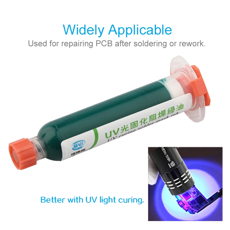 10ML Multicolor UV Light Curable Solder Mask Ink Oil for  PCB BGA Circuit Board Protect Paint Prevent Corrosive Arcing