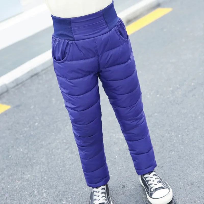 Teenage Boys Girls Winter Pants Cotton Padded Thick Warm Trousers Kids Waterproof Ski Pants 10 12 YElastic High Waisted Leggings