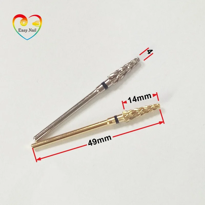 1 Cái Dễ Dàng Móng Tay 2 Màu Hợp Kim Vonfram Móng Mũi Khoan 3/32 "Xoay Burr Bit Cho Dụng Cụ Làm Móng Tay Nail Khoan phụ Kiện Dao Phay