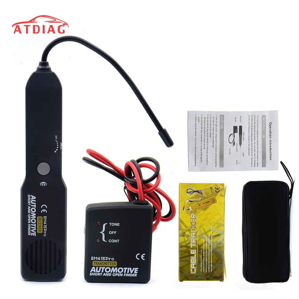 Probador automotriz EM415pro, Cable corto, herramienta de reparación, probador de trazador de coche, línea de tono de diagnóstico