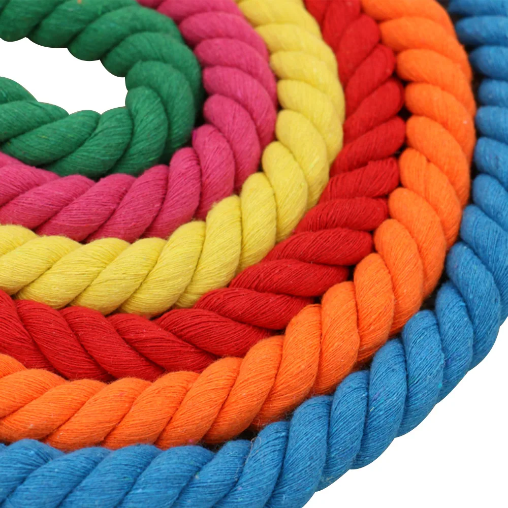 2Meters 15MM 3 Shares Twisted 100% Colorful Cotton Cords/Rope for Bag Home Decor DIY Textile Accessories