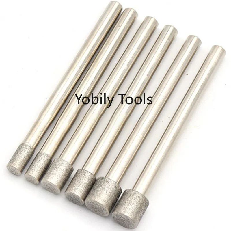 High quality cylindrical electroplated CBN grinding rod, cubic boron nitride grinding head, internal grinding wheel 6D/8D/10D