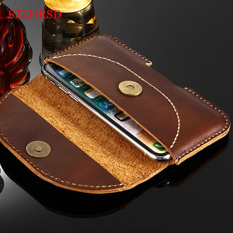 HomTom HT80 Vintage Belt Clip Phone Bag for UMIDIGI F2 Case Genuine Leather Holster for UMIDIGI Power 3 cover high quality