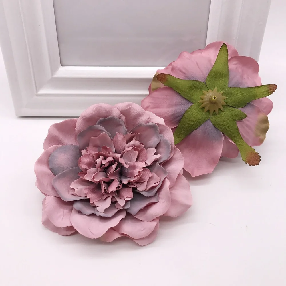 5 قطعة الفاوانيا زهرة رؤساء الزخرفية سكرابوكينغ زهرة اصطناعية للمنزل الزفاف حفلة عيد لوازم الديكور #6