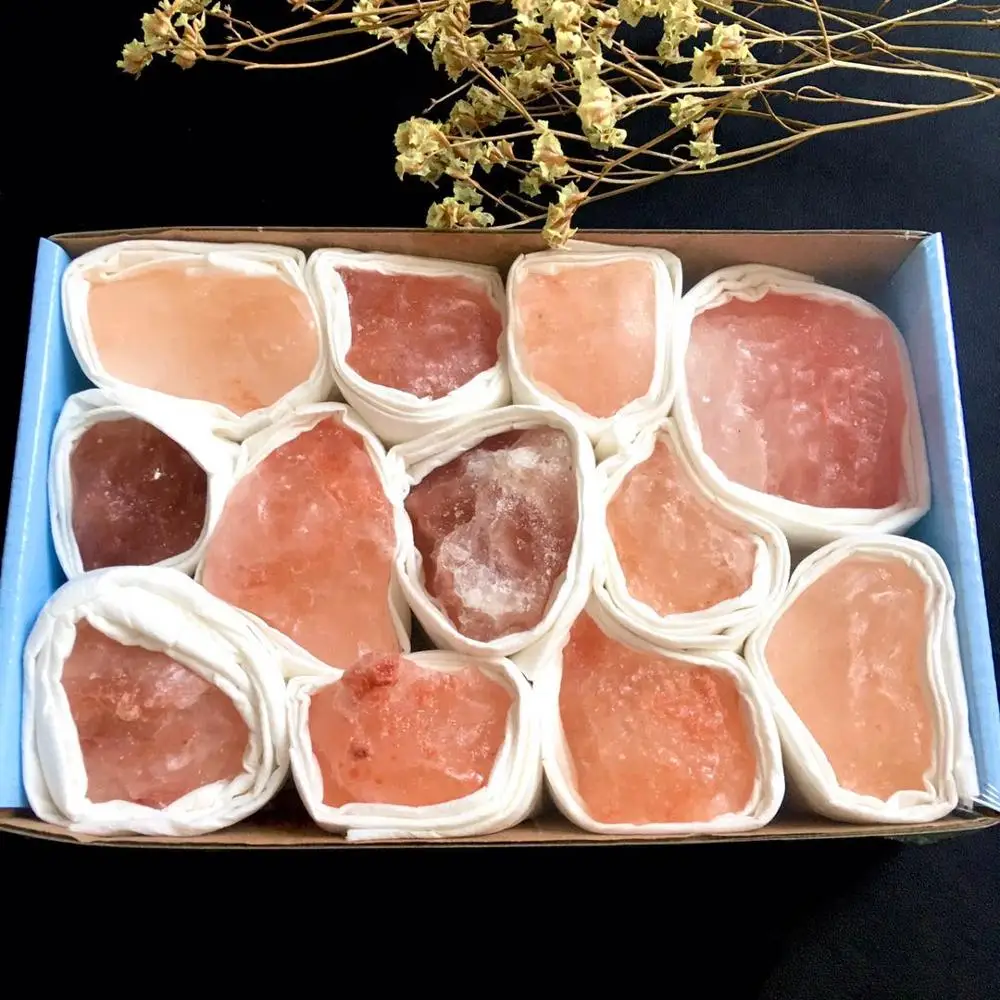 Himalayan Salt stone Natural raw stone Crystal Hand Carved Home Decor Air Purifying  Set of boxes