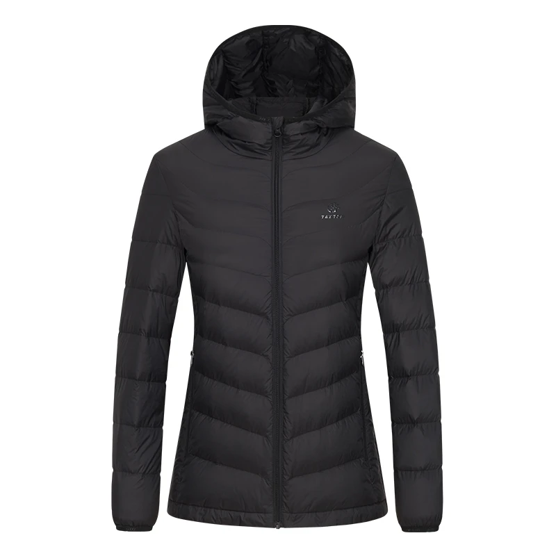 Winter Men Women Slim Down Jackets Outdoor Solid Color Hooded Down Coat Ultra-light Waterproof Windproof Warm Outwear Tops