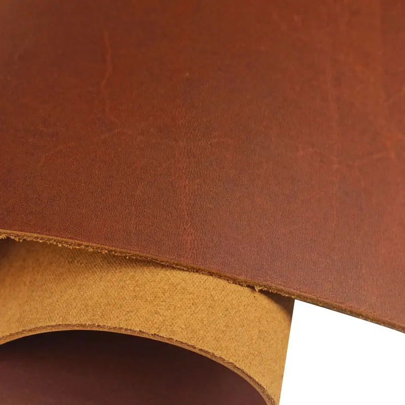 Full Grain Vegetable Tanned Leather Piece 2.0mm Thickness Genuine Cowhide Leather First Layer Material for DIY Leathercraft