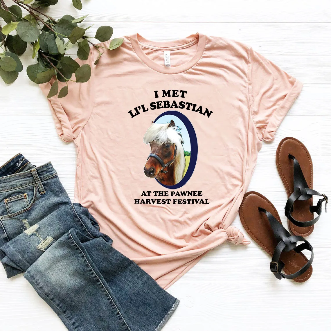 I Met Lil Sebastian T-Shirt Pawnee Harvest Festival Television Parks and Recreation Tshirt Unisex Funny Graphic Tees Casual Tops