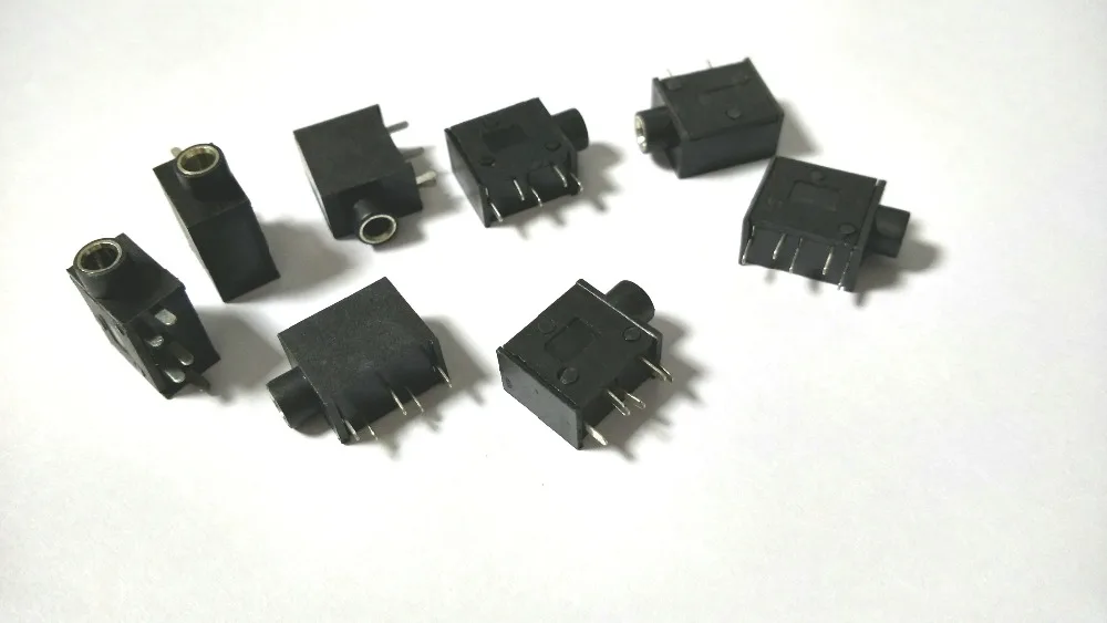 500pcs black 5PIN 3.5MM Stereo Jack Socket PC PCB Panel Mount Soldering New