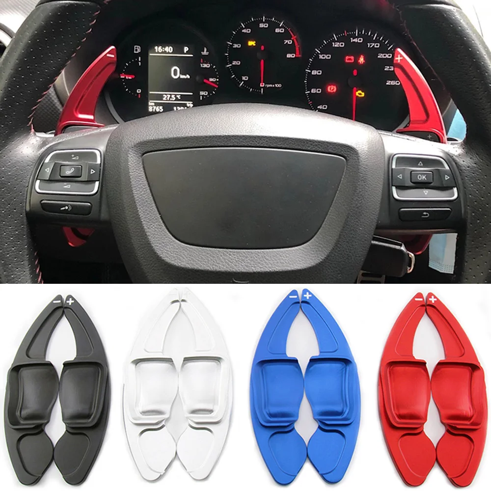 For Seat Leon 1P FR+ Cupra R FR Supercopa 1P1 Alhambra 7N MK2 2012 Car Steering Wheel Shift Paddle Extend Shifter Stickers Gear