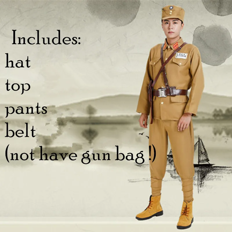 Kuomintang Cosplay Uniform Chinese Nationalistische Party Soldaat Officer Kostuums Historische Kleding Militaire Uniform Voor Halloween