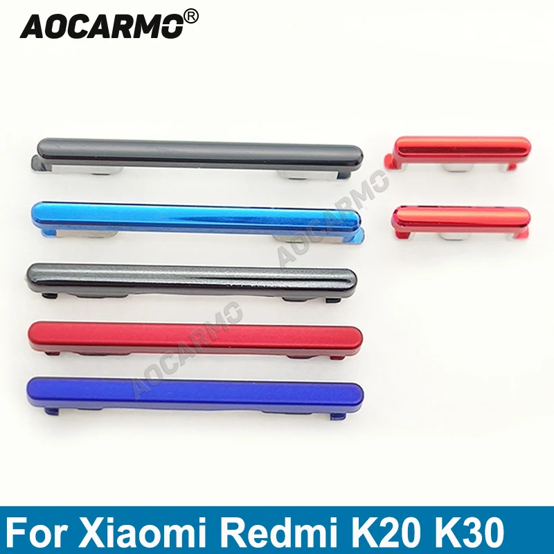 

Aocarmo For Xiaomi Redmi K20 K30 / Mi 9T Volume Power ON/OFF Volume Up/Down Side Button Key Replacement Part