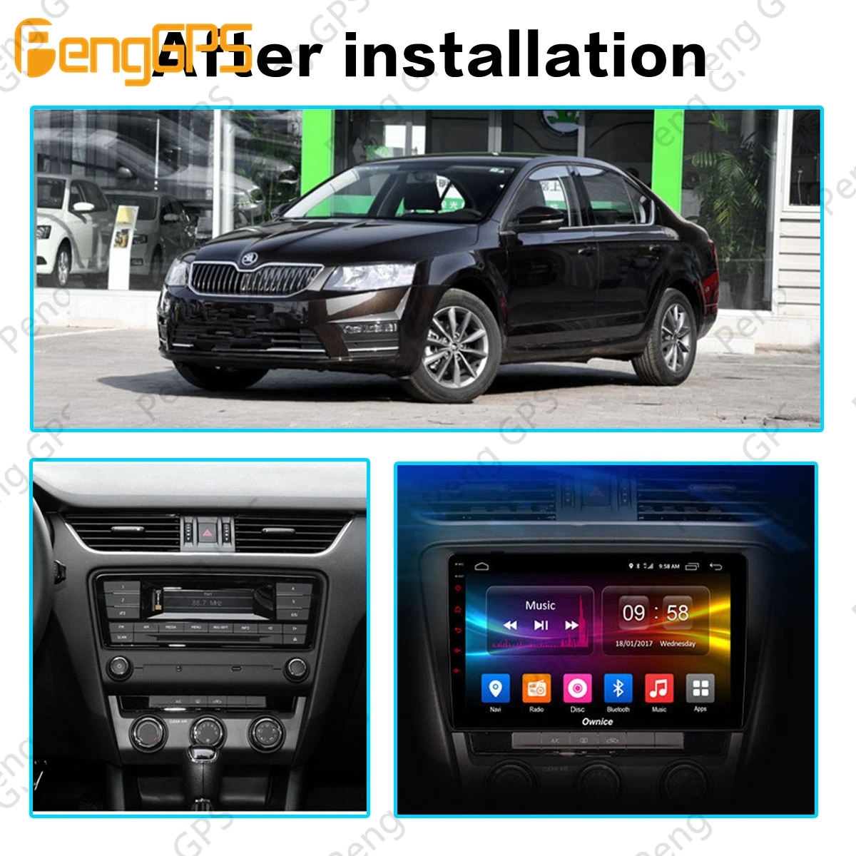 Android 9.0 4+64GB DVD player Built-in DSP Car multimedia Radio For  Skoda Octavia A7 2013-2016 GPS Navigation Stereo Audio