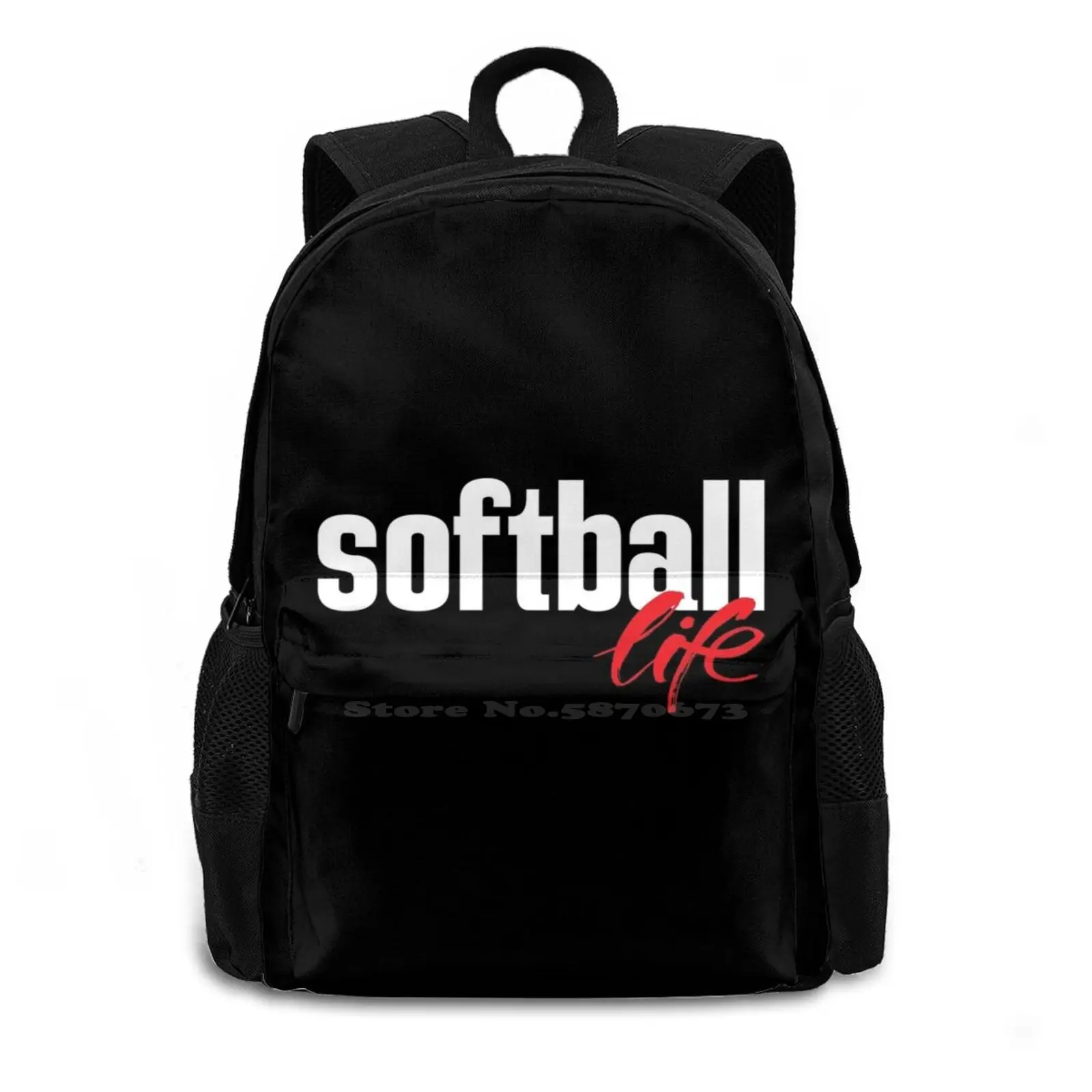 Softball Life 3d Print Design Backpack Casual Bag Softball Softball History Softball Rules Softball Equipment How To Play