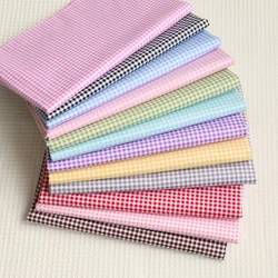 3mm Plaid Classic Cotton Twill Fabric For Home Decor Home Textile DIY Dolls Clothes Handmade Accessories Per Meters