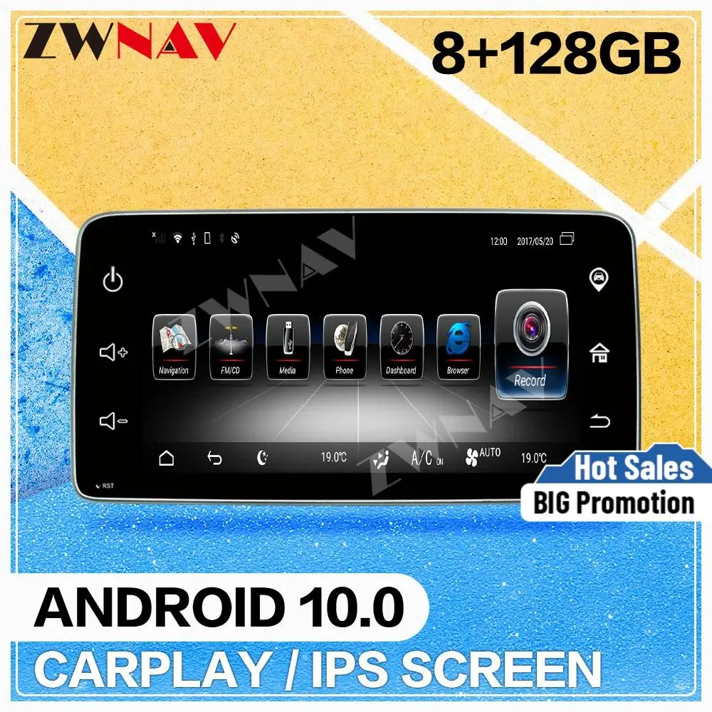 128G Carplay Android 10 Car Player Screen For Mercedes Benz Smart 2015 2016 2017 GPS Audio Radio Auto Stereo Recorder Head Unit