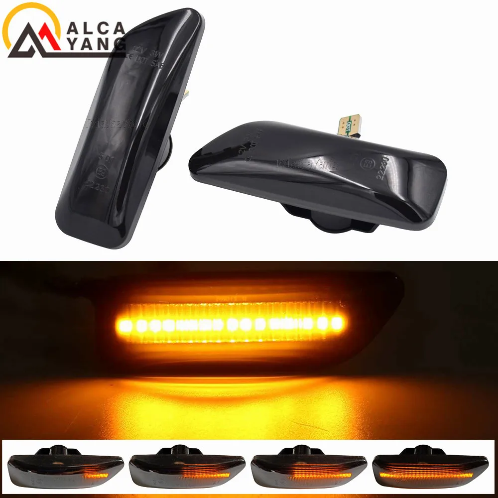 Dynamic LED Side Marker Lamps Turn Signal Repeater Light For Volvo V70 XC90 S60 S80 XC70 1999-2007 OEM : 30722642,34432642