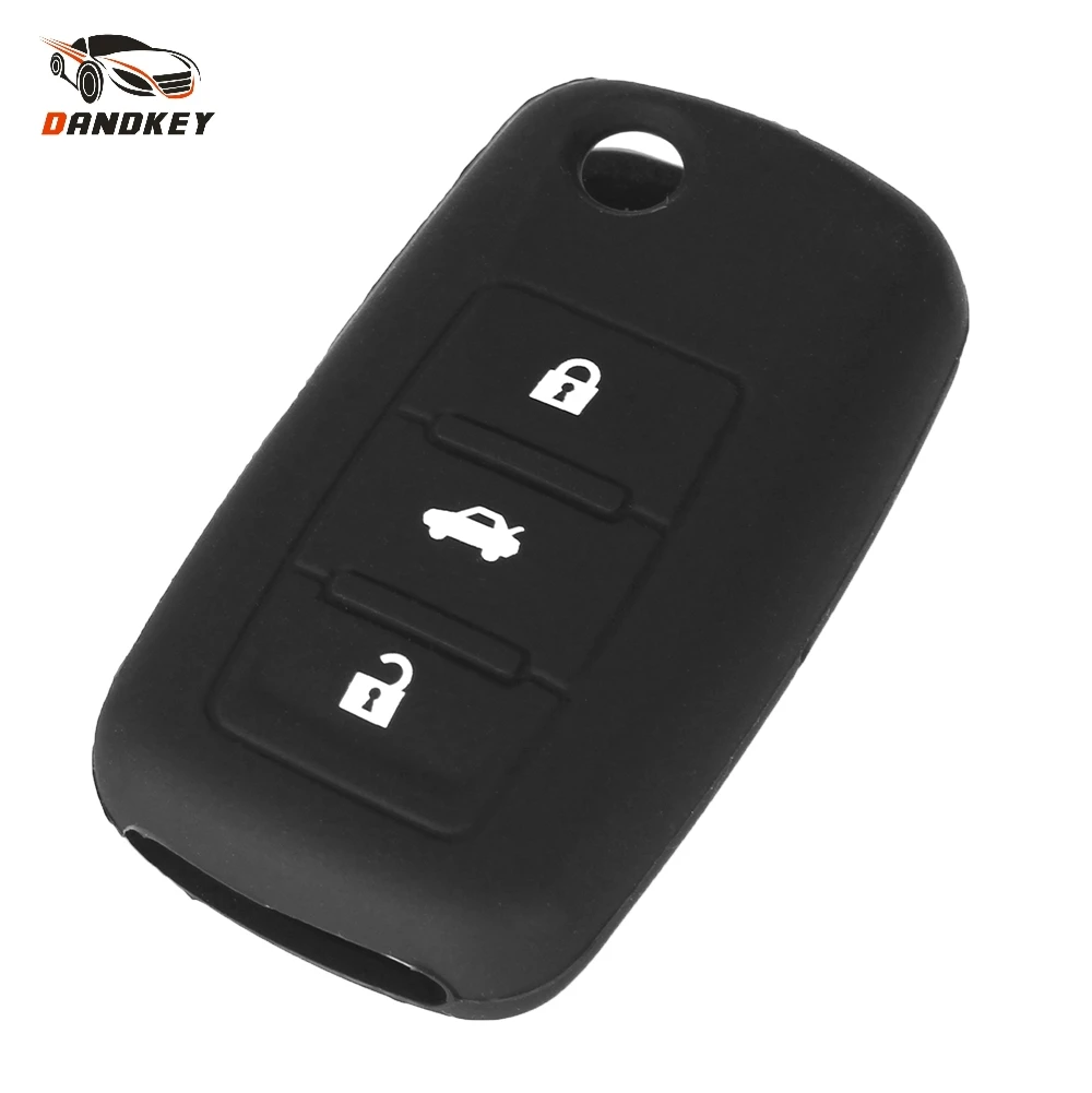 

Силиконовые чехлы Dandkey для ключей с 3 кнопками, Стайлинг автомобиля для Volkswagen, Jetta, Golf, Passat, Beetle, Polo, Bora, 3 кнопки